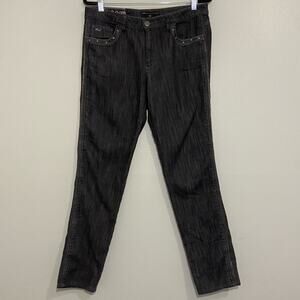 Marc by Marc Jacobs Straight Leg Dark Gray Zipper & Stud Embellished Jeans